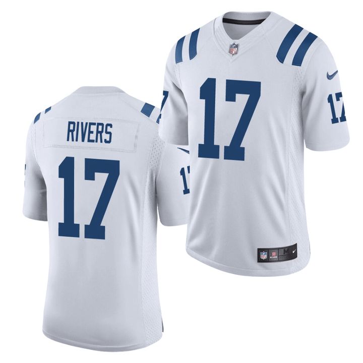 Men Indianapolis Colts 17 Philip Rivers Nike White Limited NFL Jersey